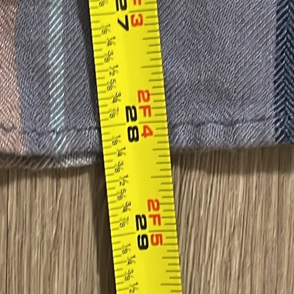 BeachLunchLounge Women Button Front Top Small Purple Plaid Flannel Fly Away Back - Picture 16 of 16